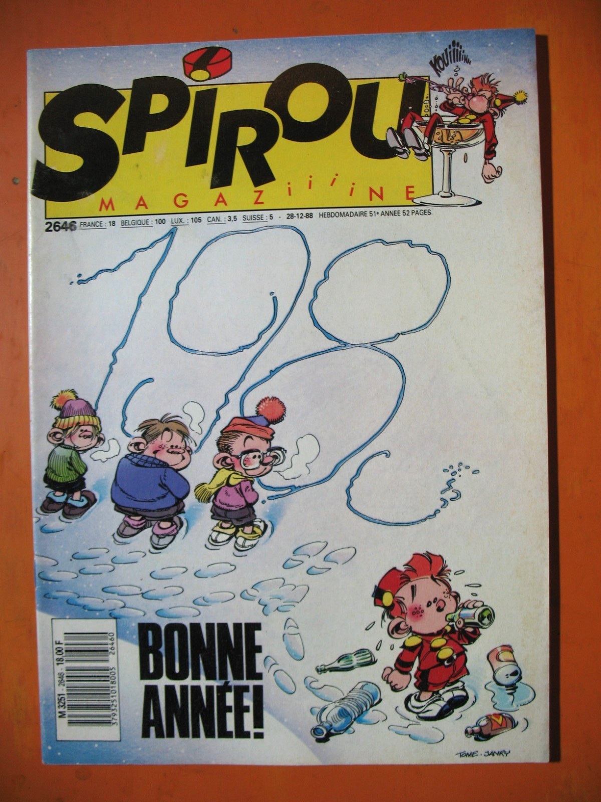 SPIROU Magazine N° 2646 du 28/12/1988- Bonne année !