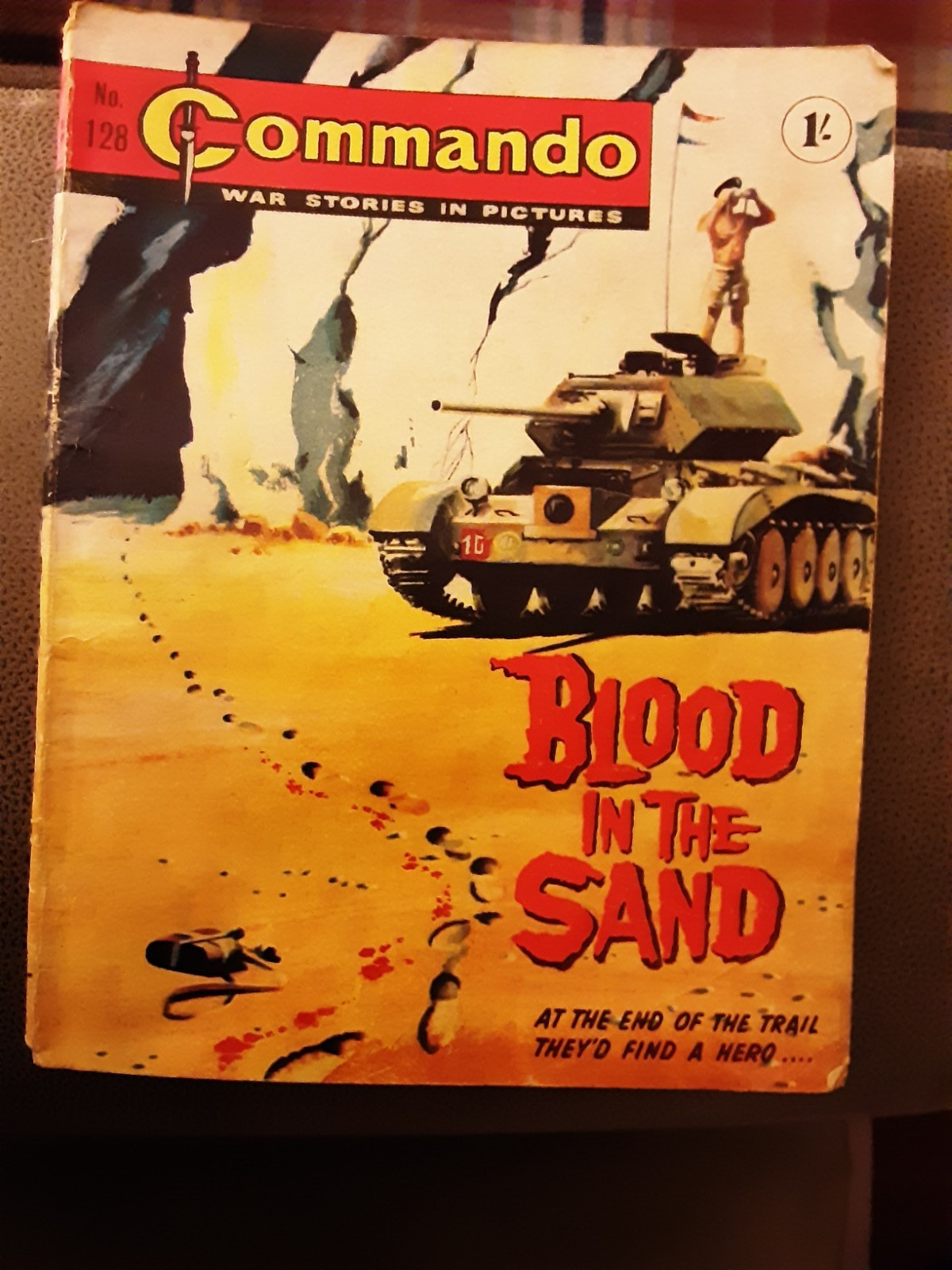 COMMANDO WAR STORIES IN PICTURES NO 128 BLOOD IN THE SAND FROM AUGUST 1964