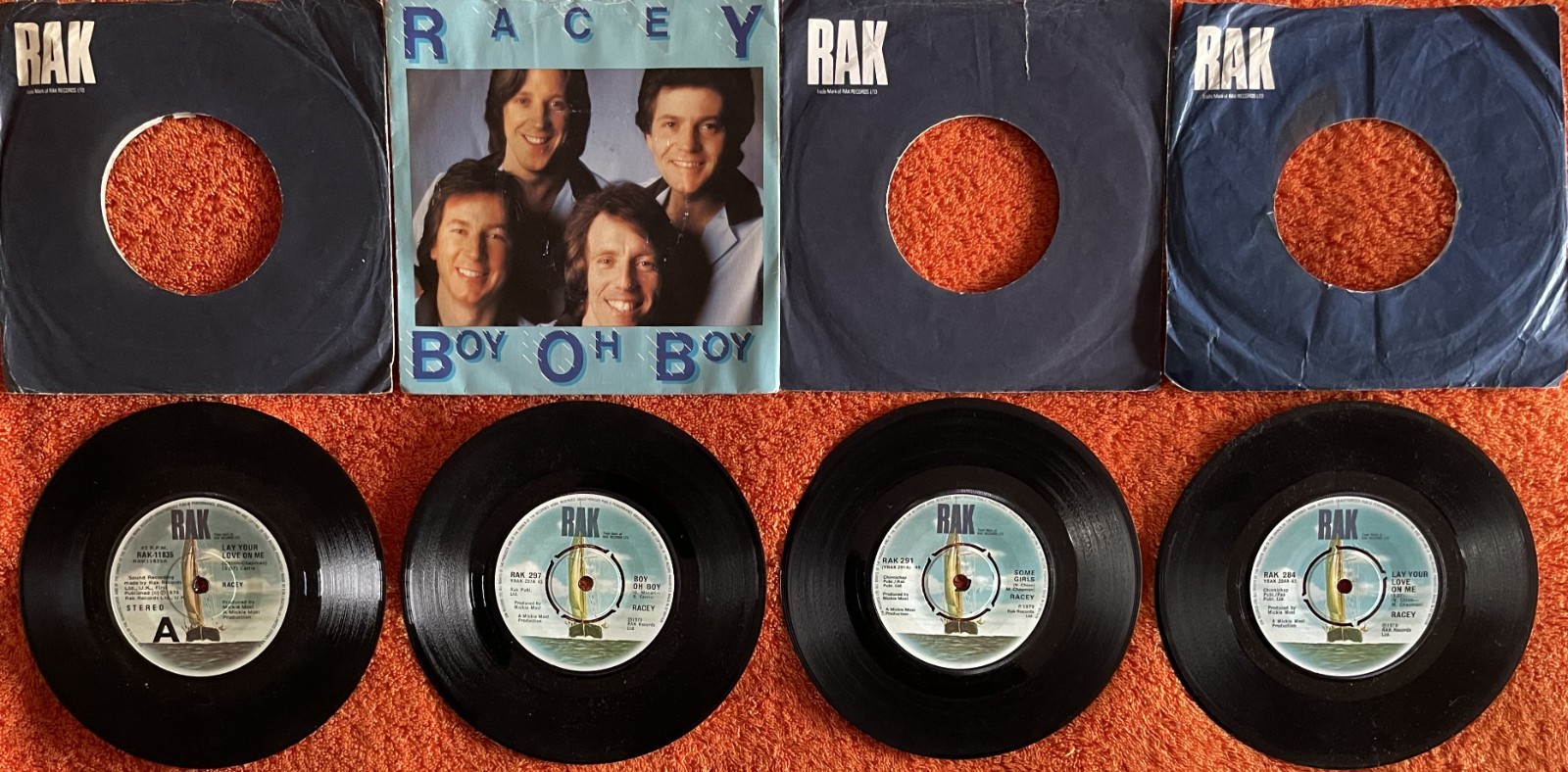 Racey - Four 7" Singles (UK/Australia)