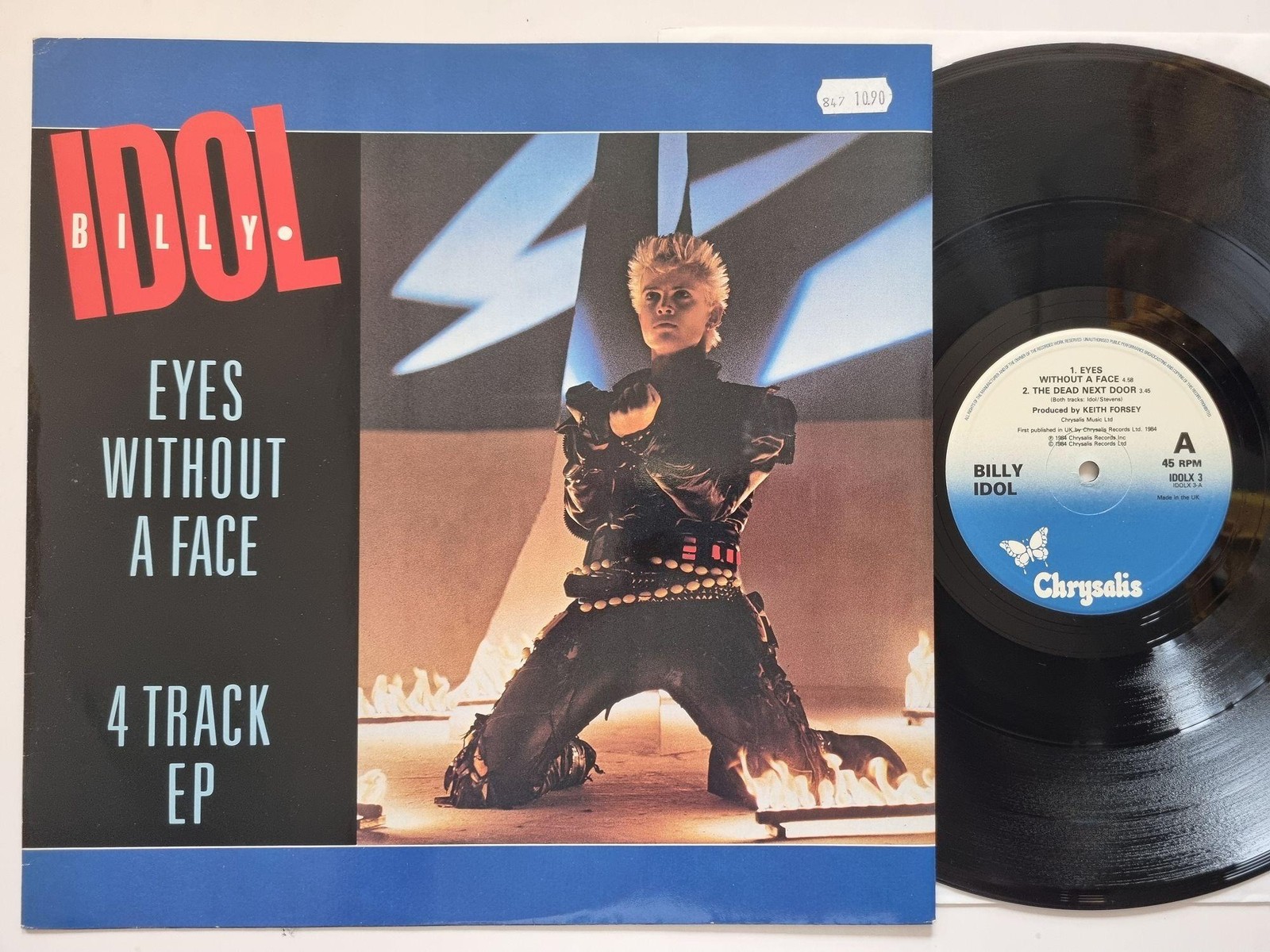 Billy Idol - Eyes Without A Face/ Dancing With Myself/ Rebel Yell 12'' Vinyl UK