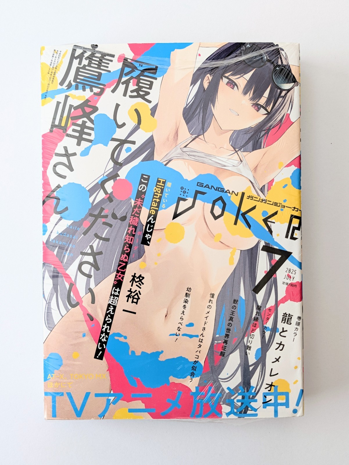 Monthly Gangan Joker luglio 2025 7 Please Mut Them On, Takamine-san cover manga 