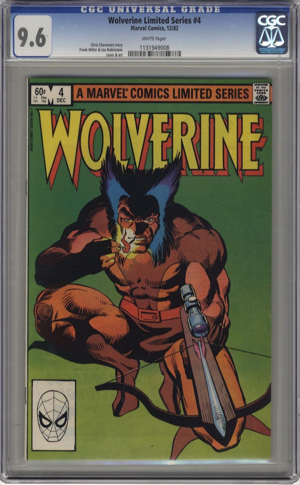 WOLVERINE LIMITED SERIES 4 - CGC 9.6 - Marvel Comics
