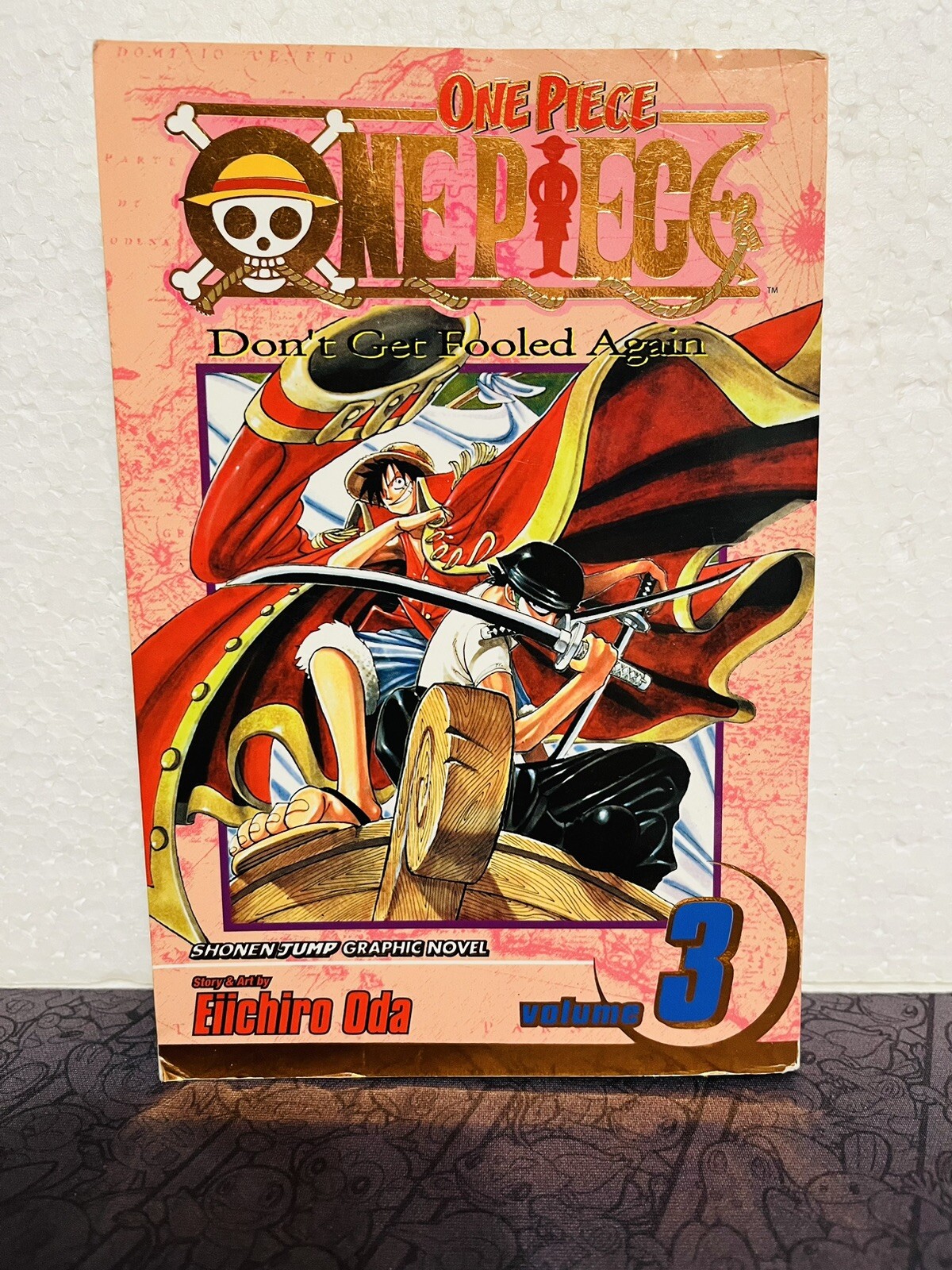 One Piece Vol 3 Gold Foil Cover prima stampa manga inglese non farti ingannare di nuovo