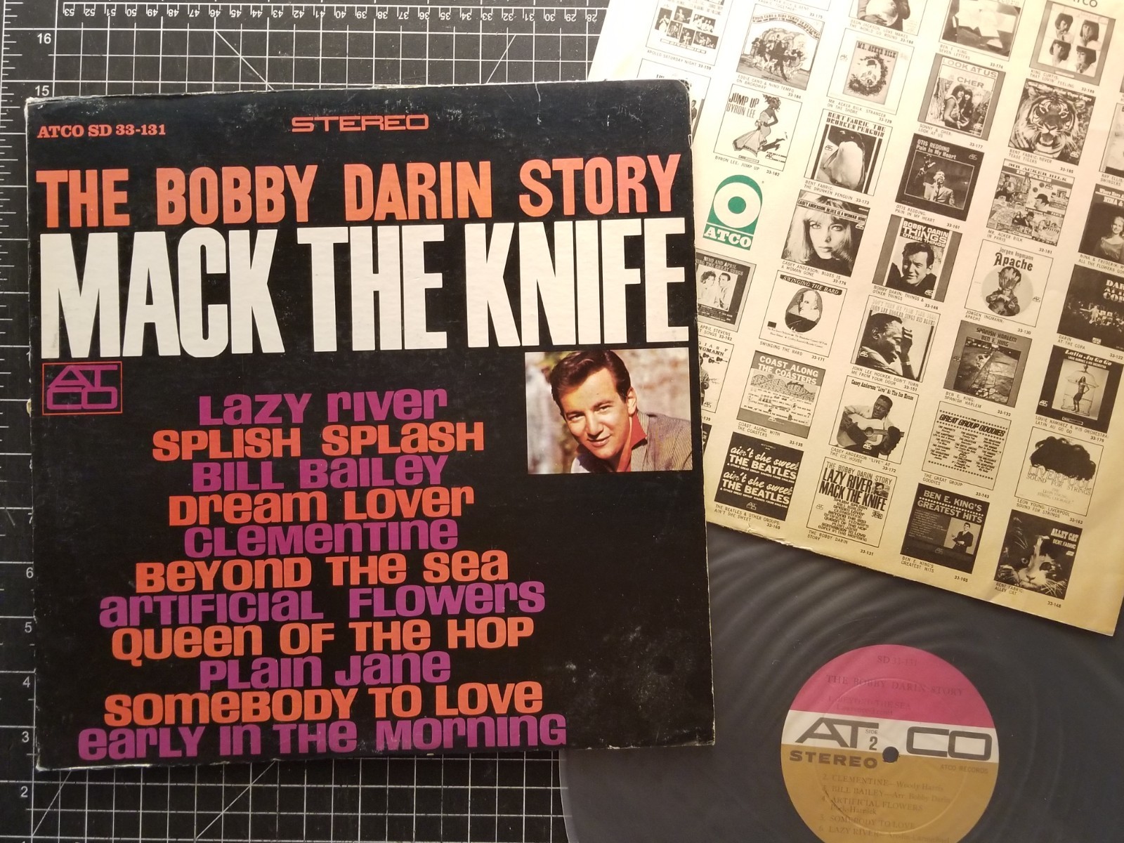 BOBBY DARIN The Story LP 1962 VG+ w/ INNER Vinyl GREATEST Mack The Knife BEST OF