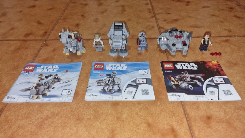 LEGO Star Wars 75298 AT-AT Vs Tauntaun Microfighters 75295 Millennium Falcon Microfighter