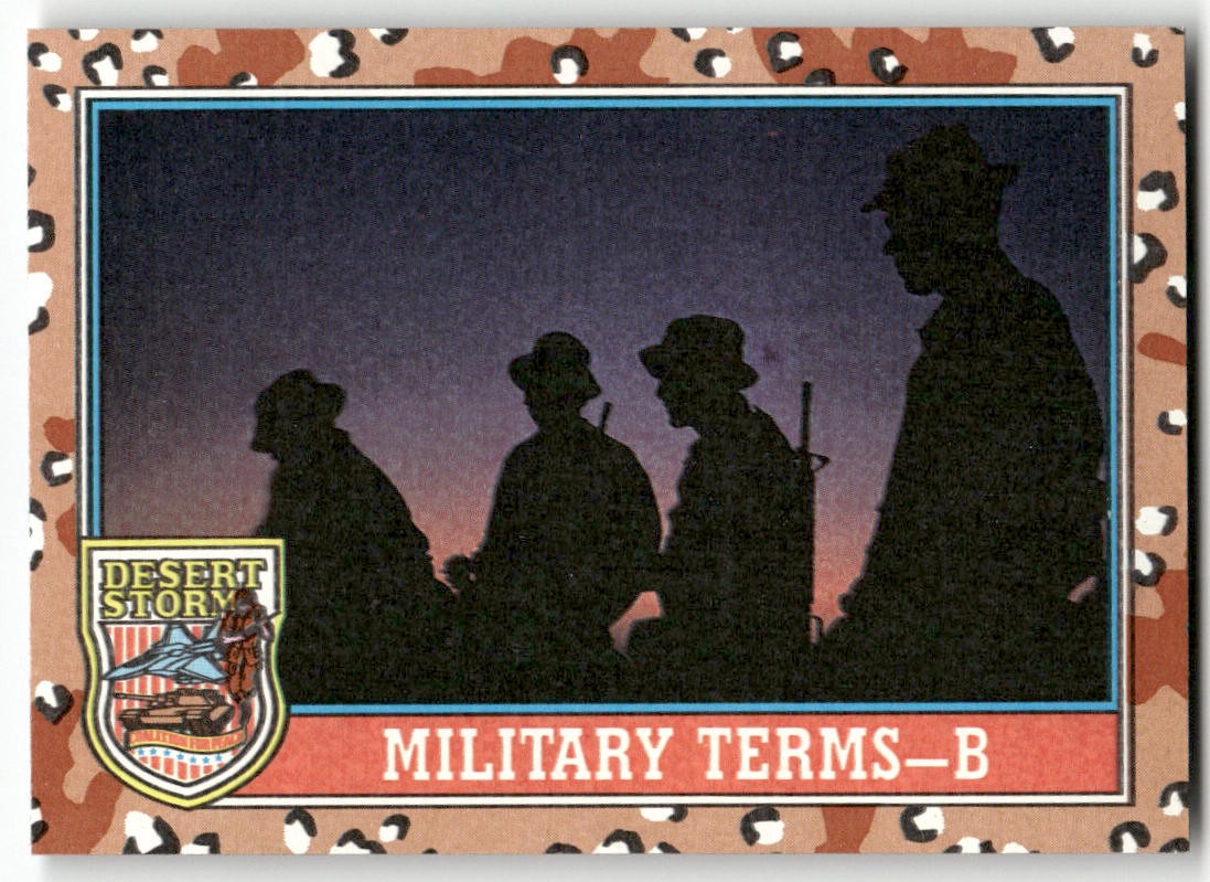 1991 Topps Desert Storm #144 Military Terms - B