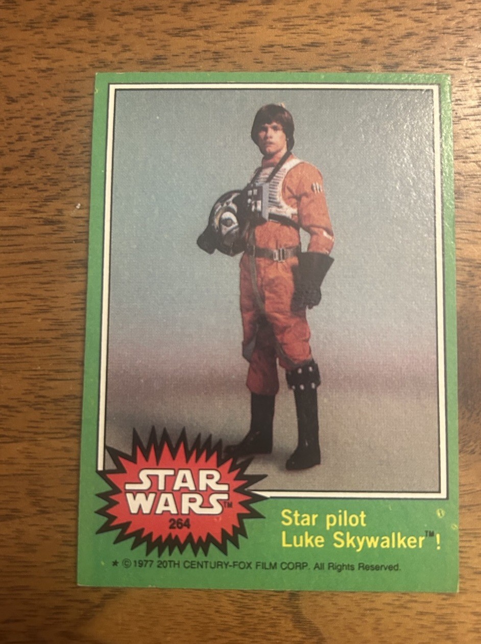 1977 Topps Star Wars Luke Skywalker Star Pilot #264 (Green)