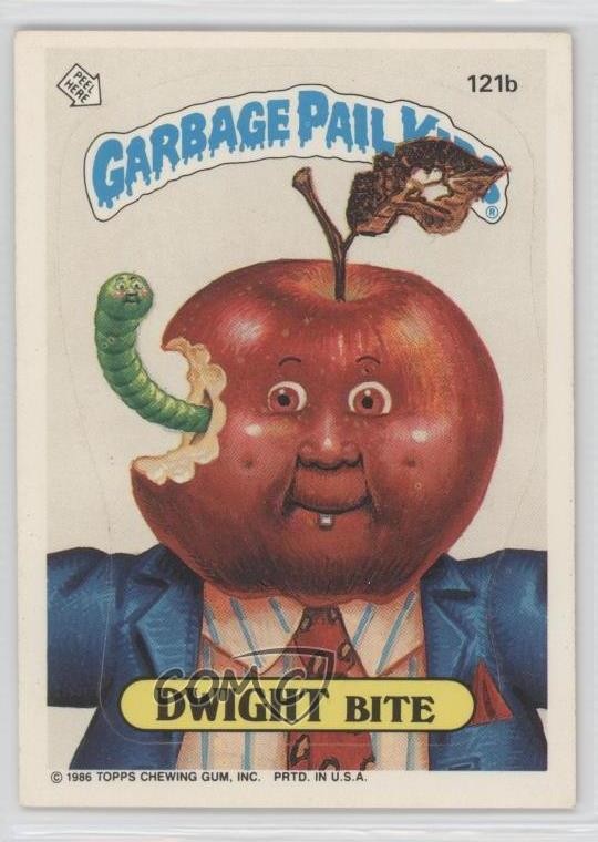 1986 Topps Garbage Pail Kids Series 3 Dwight Bite (Copyright on Front) #121b 1s7