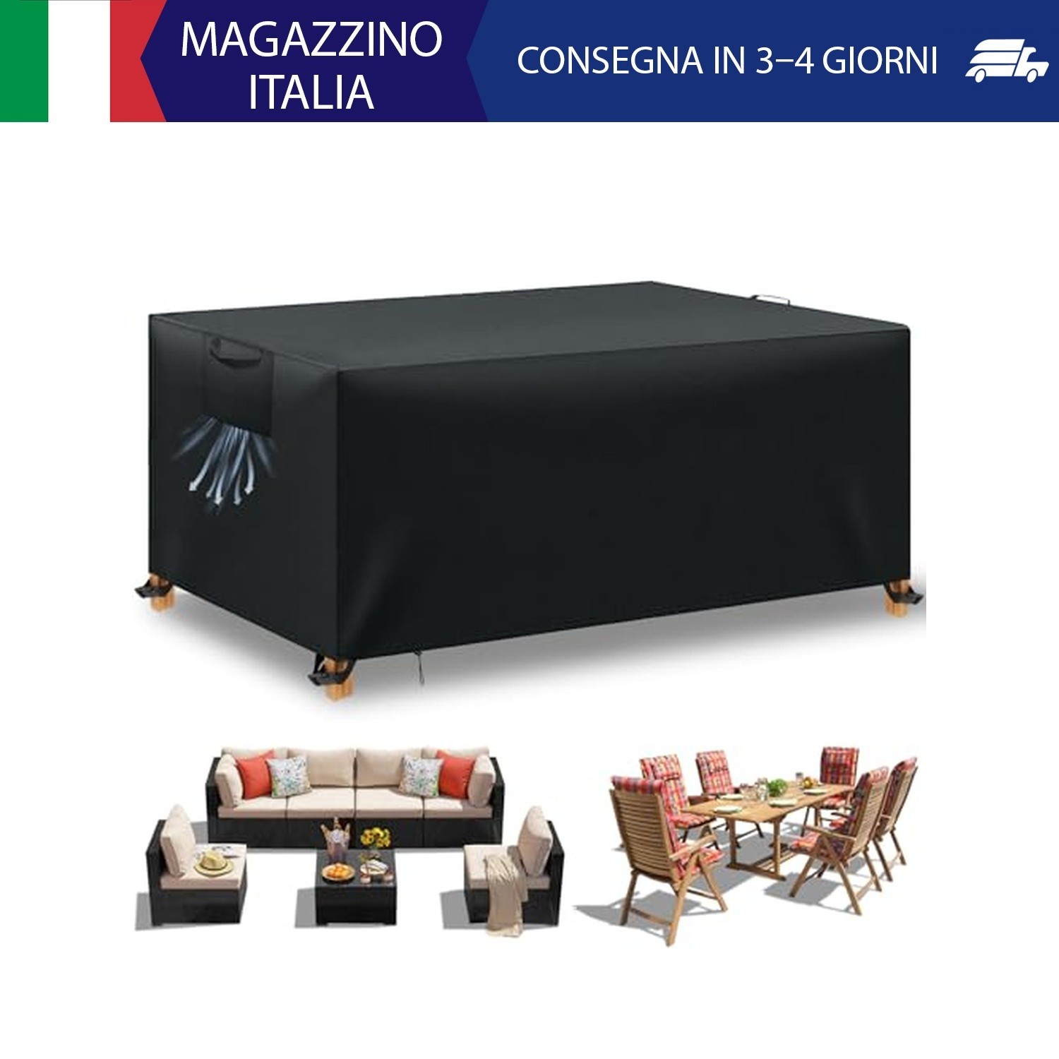 Copertura Tavolo Esterno Impermeabile,Panno 420D Oxford Impermeabile Copertura,T
