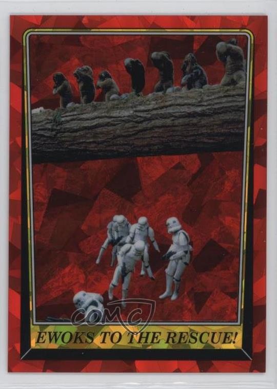 2023 Topps Chrome Sapphire Star Wars ROTJ Ewoks in soccorso! #111 2qw