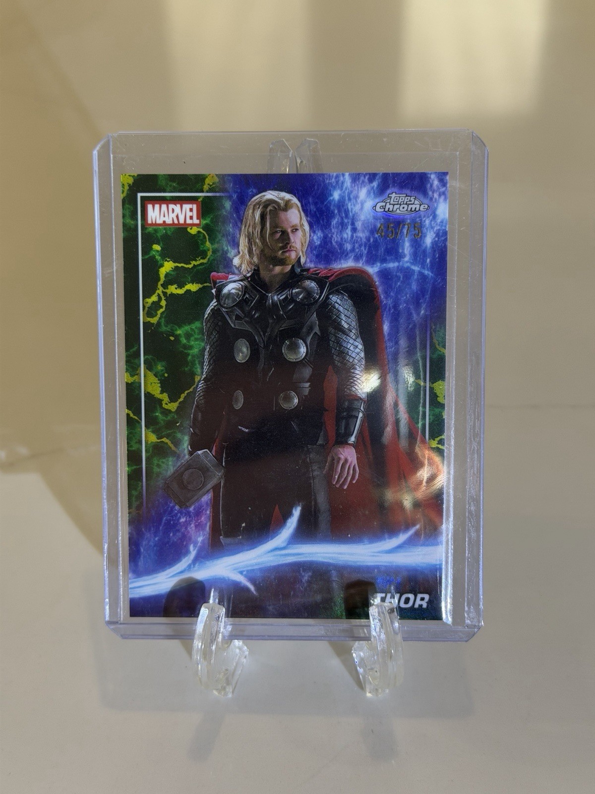 2025 TOPPS CHROME SAPPHIRE MARVEL STUDIOS THOR GREEN /99 #10
