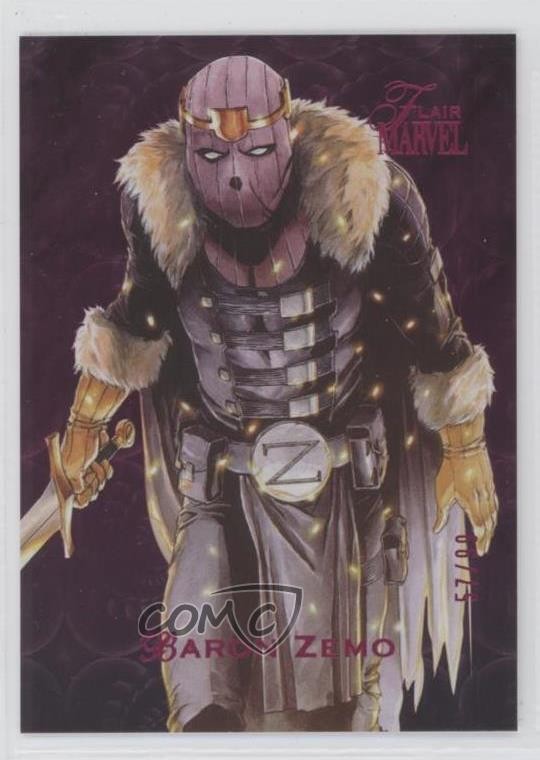 2023 Flair Marvel Spring 57/99 Barone Zemo Guillaume Martinez #72 13 piedi