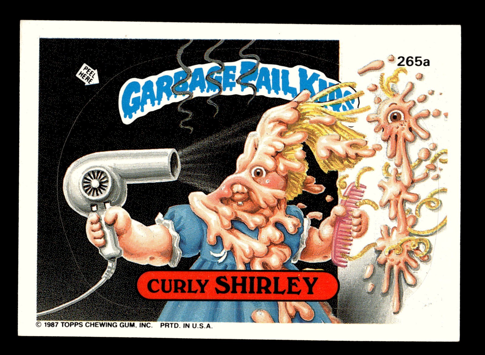 1987 Topps Garbage Pail Kids Series 7 #265a Curly Shirley