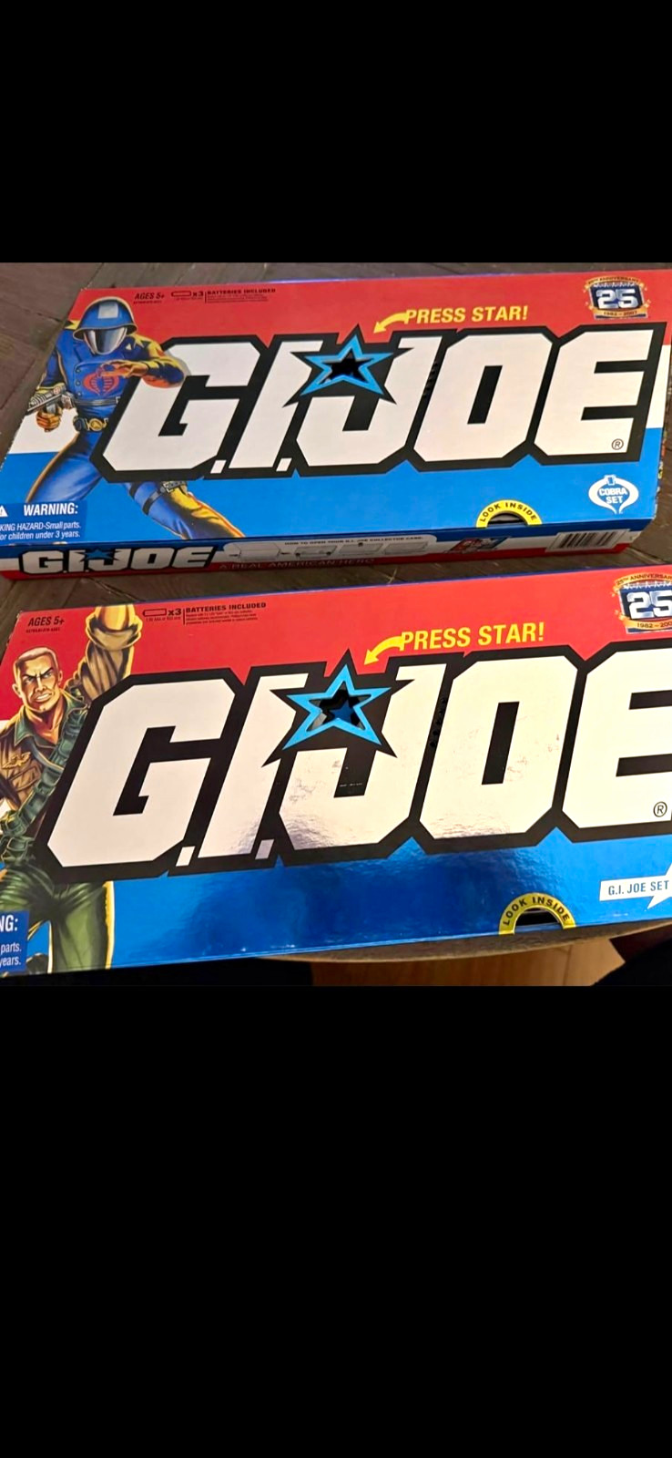 G.I. Joe Press Start! 25th Anniversary Figure Set Cobra Commander Storm Shadow 