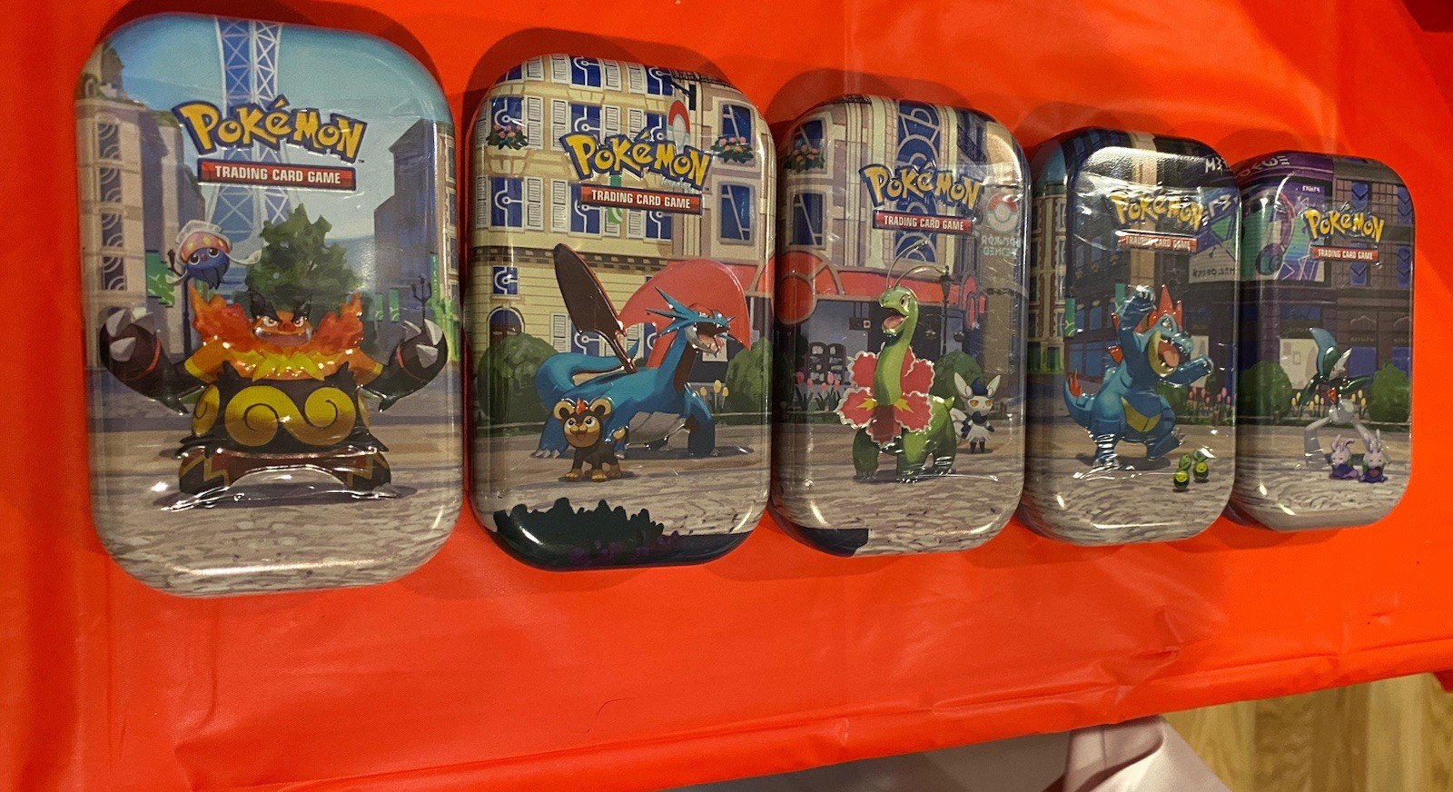 5 Lumiose City Mini Tin Collezione Completa Sigillate in Fabbrica 