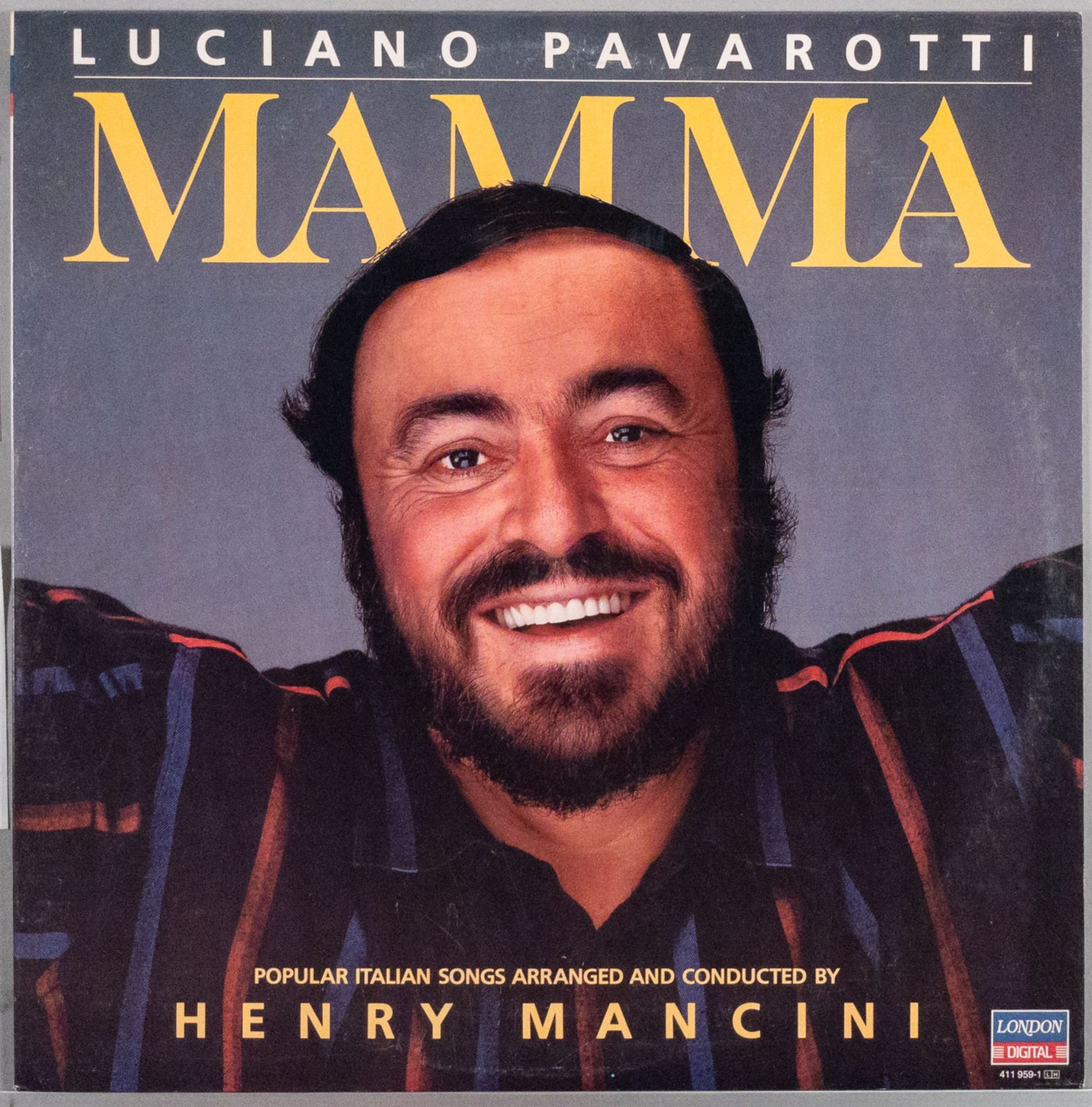 Luciano Pavarotti Mamma 1984 LP Vinyl Record Henry Mancini London Digital EX/EX