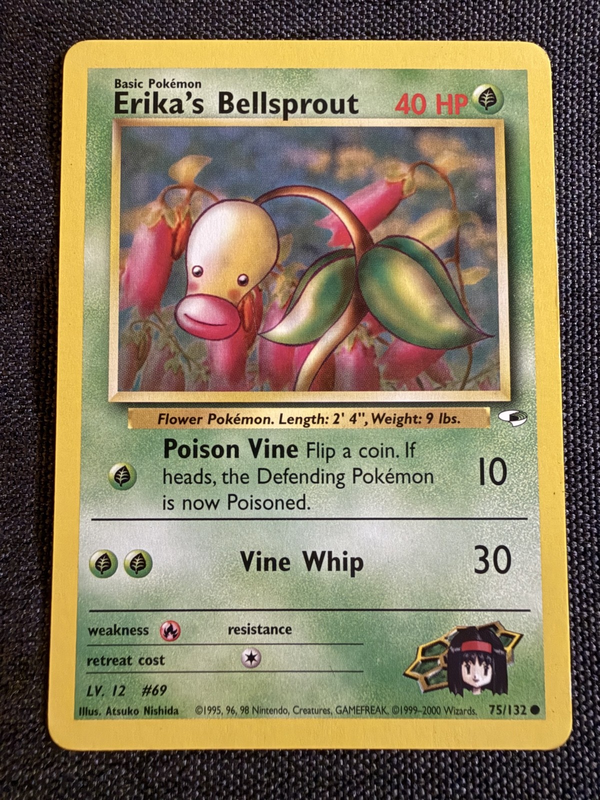 Pokemon TCG Erika's Bellsprout 75/132 Gym Heroes regolare illimitato inglese
