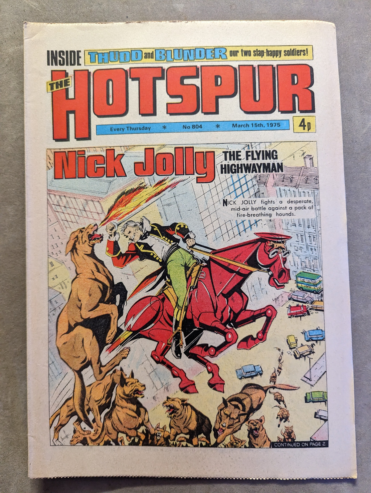 Hotspur Comic No 804, March 15th 1975.