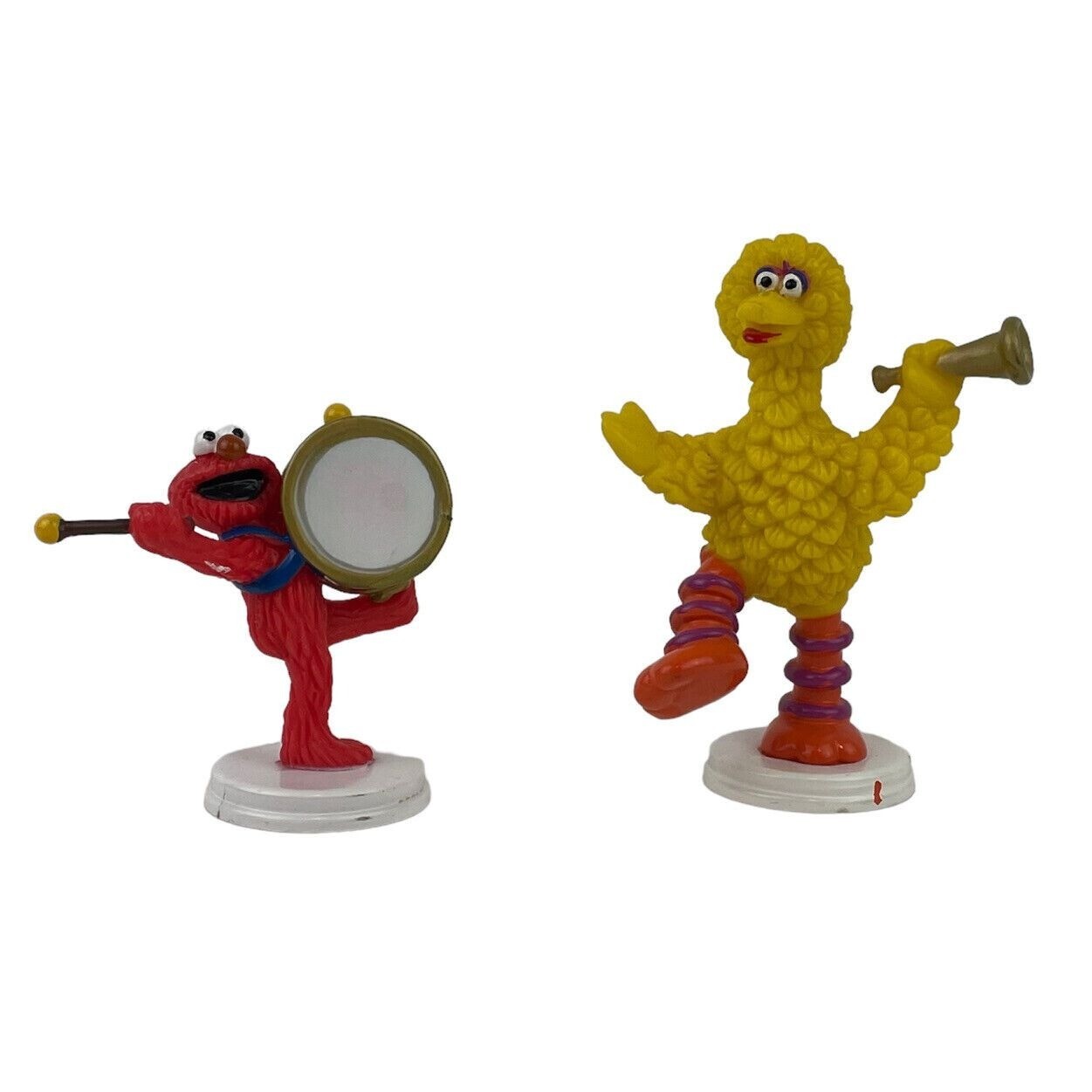 Wilton Sesame Street Figures Elmo w/Drum Big Bird w/Trumpet Horn Cake Toppers