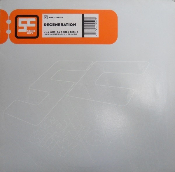 Degenerazione - Una Musica Senza Ritmo Vinyl 12" 45 RPM Electronic Trance 152
