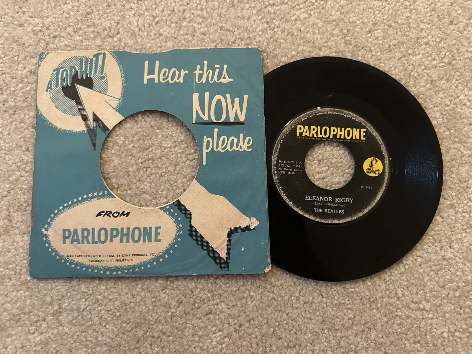 The Beatles 45 rpm Philippines 7" Eleanor Rigby