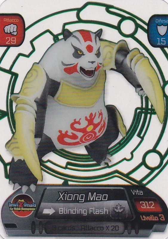 Lamincards invizimals - Xiong Mao N.156