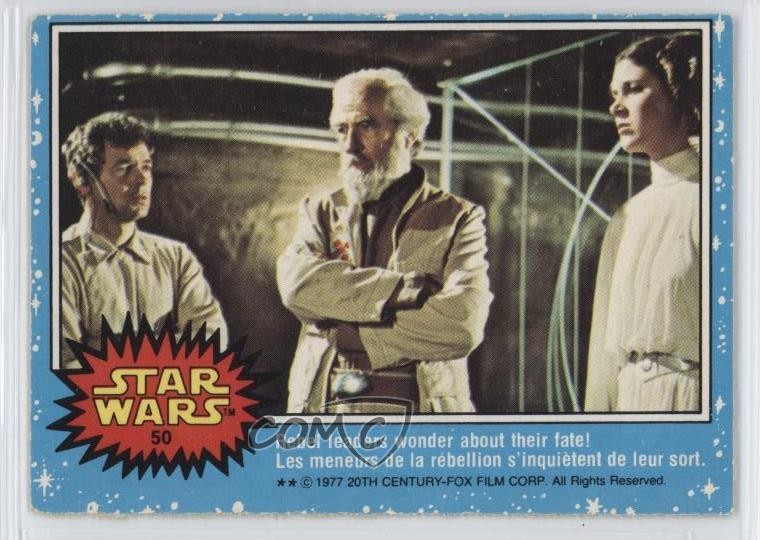 1977 O-Pee-Chee Star Wars Rebel leaders wonder about their fate! #50 2k3