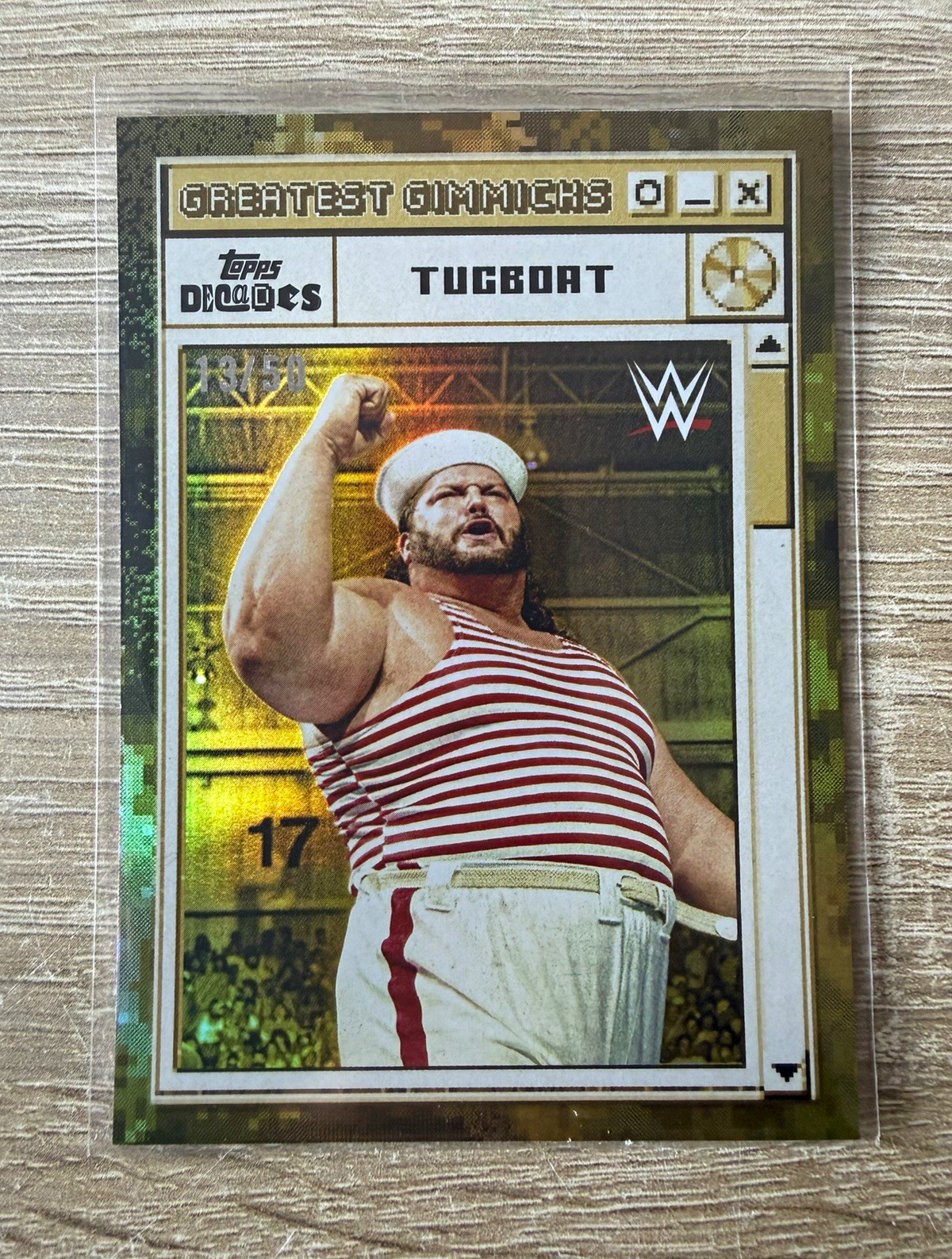 Topps WWE Decades Greatest Gimmicks Tugboat & Tatanka #112 #115 nummeriert
