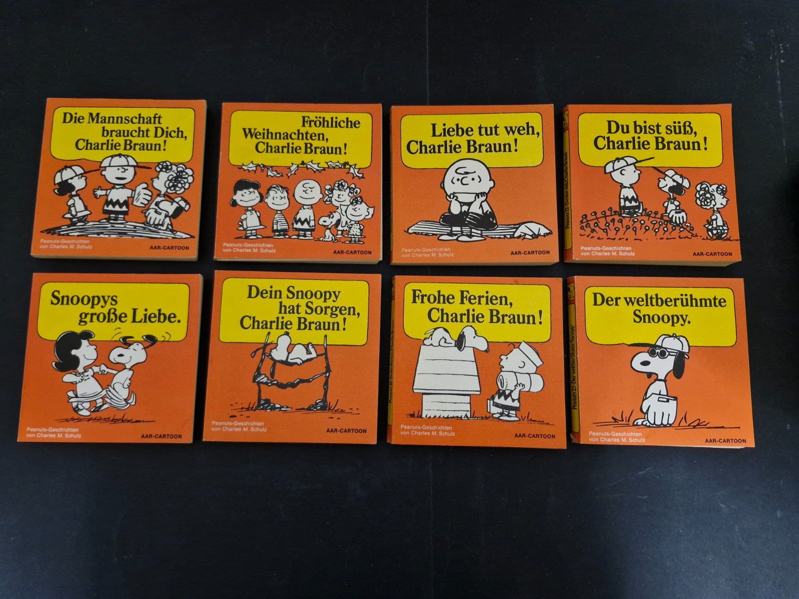 8 fumetti Aar-Cartoon con storie di Snoopy e Peanuts (tutti 1a edizione)