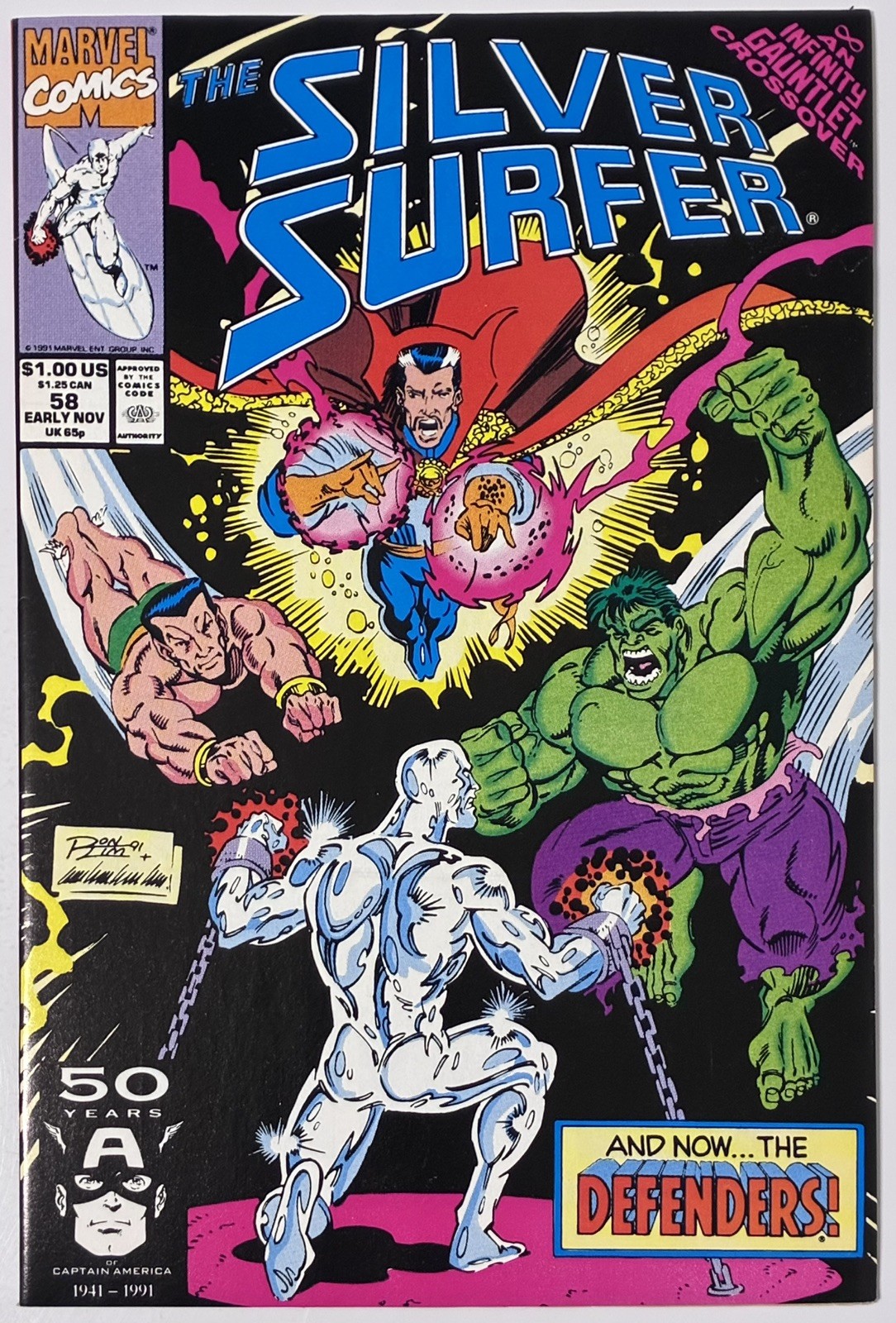 Buy 2 Get 2 Free! (CHECK PROMO) Silver Surfer #58 1991 Infinity Gauntlet (NM)