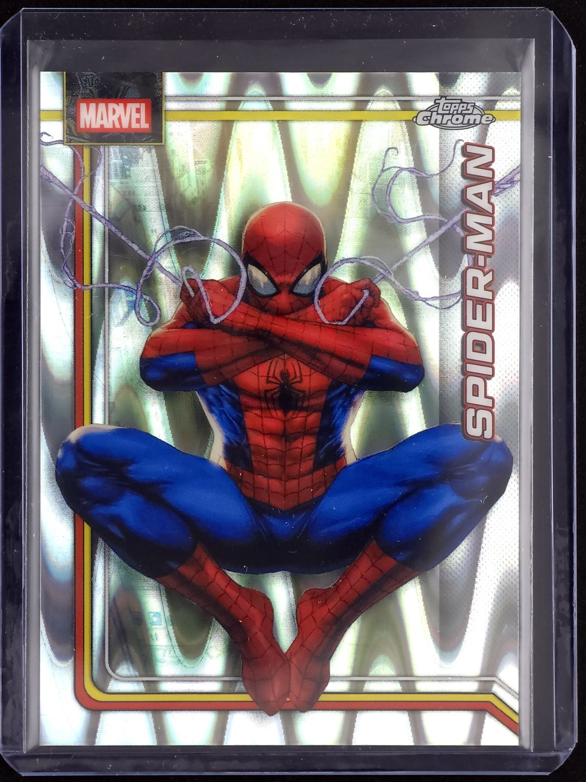 Scheda parallela rifrattore Raywave 2026 Topps Chrome Marvel Spider-Man #163