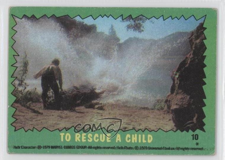 1979 Topps Marvel L'incredibile Hulk per salvare un bambino #10 0b5
