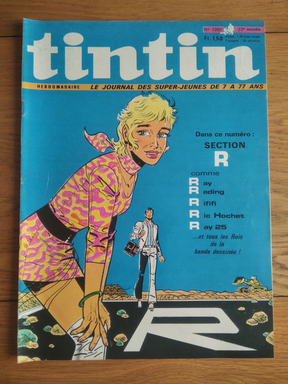 Le journal de Tintin n° 1202 , couverture Reding ( Dargaud , 11/11/1971 )