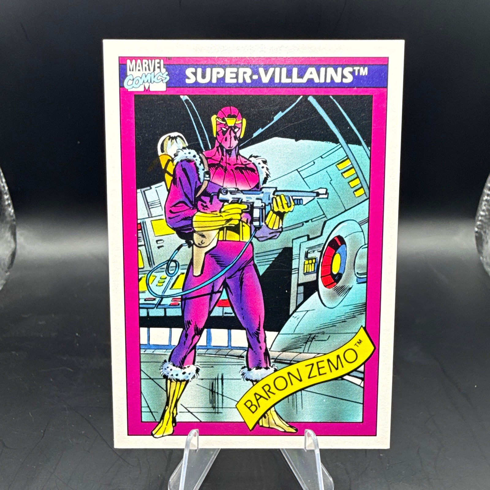 Impel 1990 Marvel Comics Super-Villains Base Set Baron Zemo Card #53