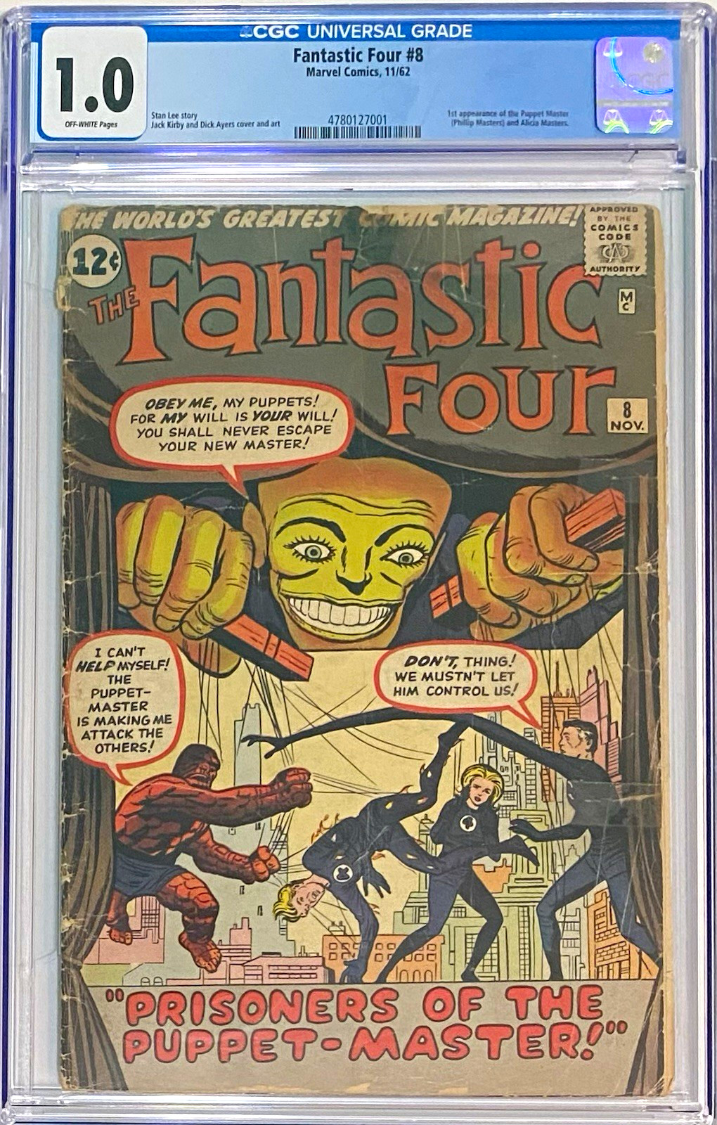 Fantastici Quattro #8 (Marvel 1962) CGC 1.0 Edizione Chiave Silver Age