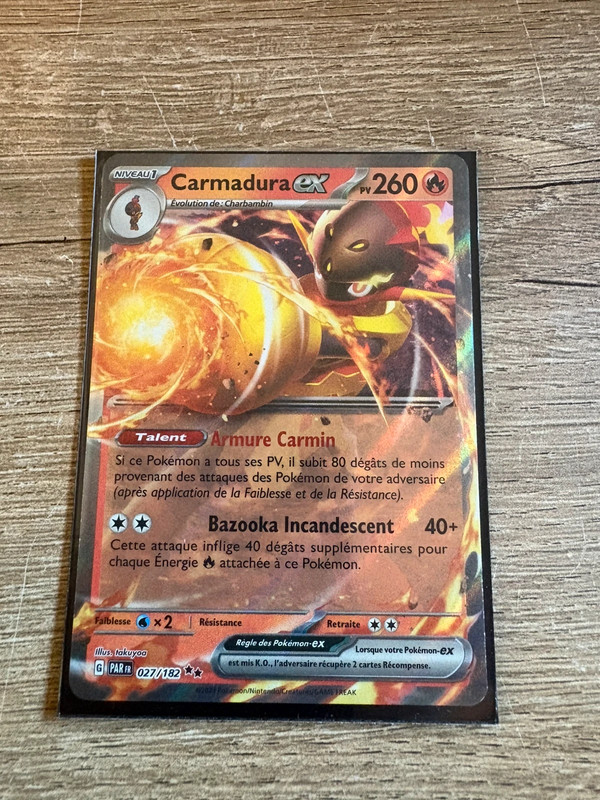 Carte Pokémon Carmadura ex 027/182 PAR