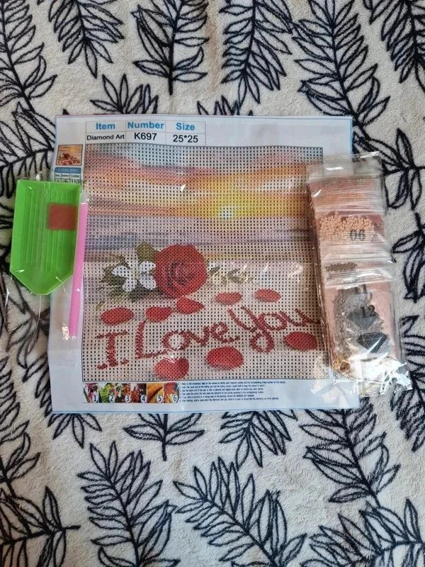 Kit complet i love you 🫶 peintures diamants 💎