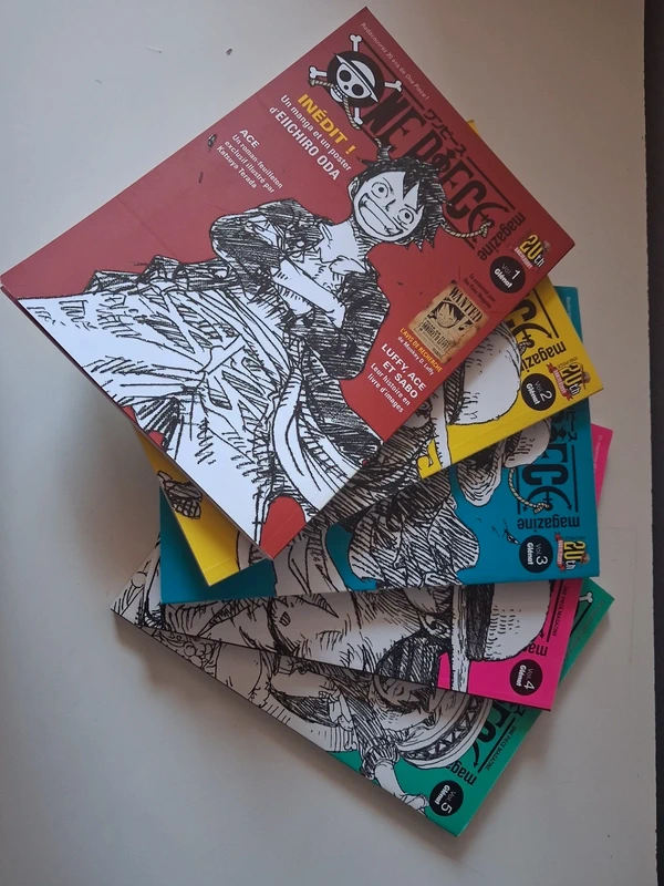 Lot des 5 premiers tomes du One Piece Magazine