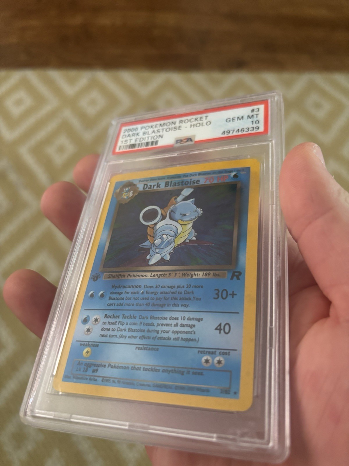 2000 Pokémon Rocket Dark Blastoise Holo 1st Edition PSA 10 GEM MT #3