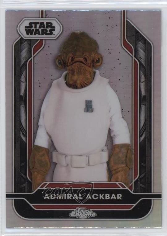 2024 Topps Chrome Star Wars Costco Super Box rifrattore ammiraglio Ackbar #121 c6s