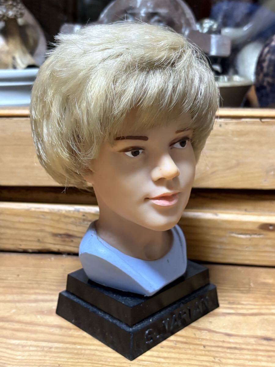 Vintage Sylvie Vartan Bust Doll Made in France 1960s Sofubi Vinyl Figure Rare 77