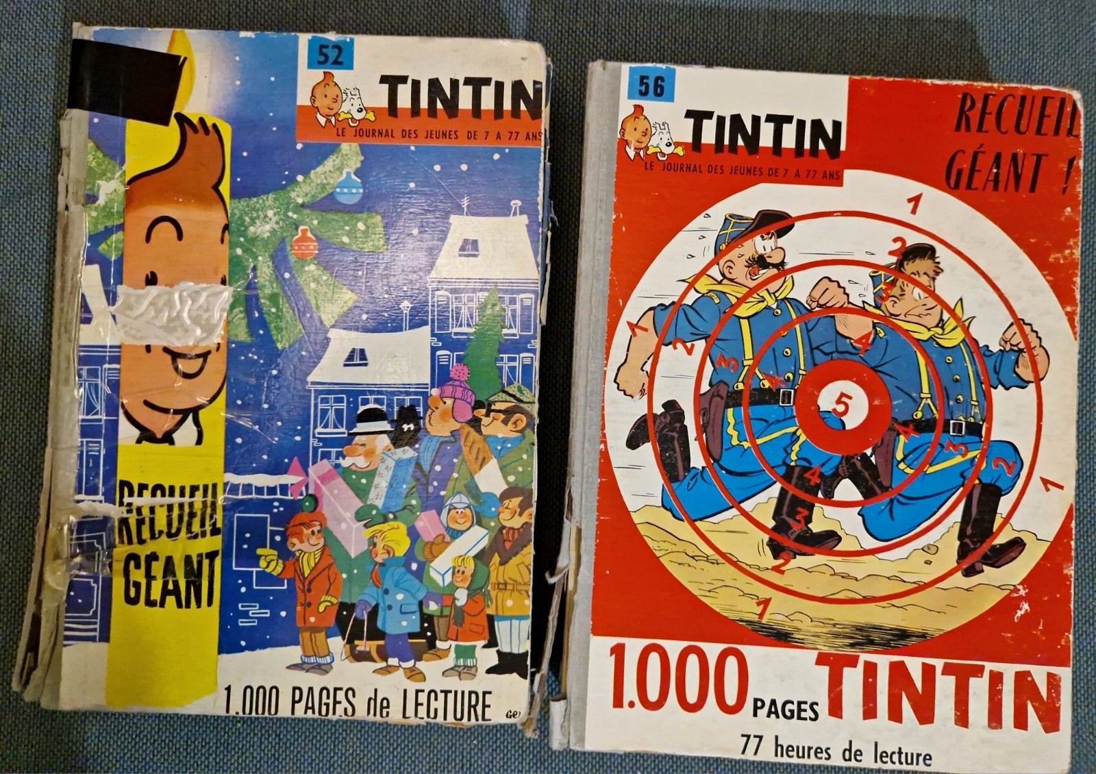 TINTIN Recueil Géant n°52 & 56 (1967) - Dargaud S.A. - Album Couleur FR