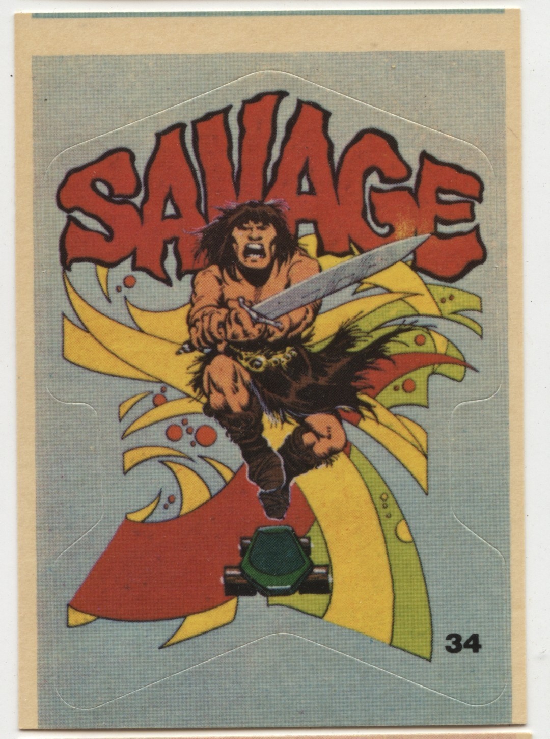 Original 1978 Donruss Skateboard Sticker Card 34 Savage