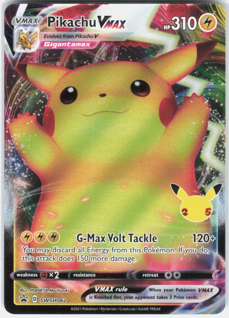 Pokemon Pikachu VMAX SWSH062 NM Holo P Spada e Scudo Promo