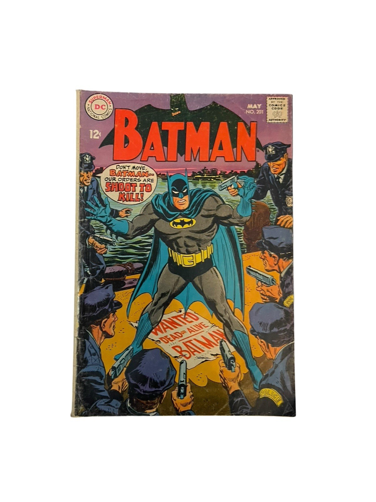 BATMAN #201 - IRV NOVICK COPERTINA DC COMICS 1968