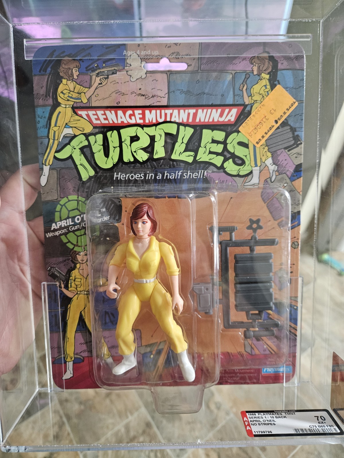 1988 Teenage Mutant Ninja Turtles April O'Neil senza strisce AFA 70