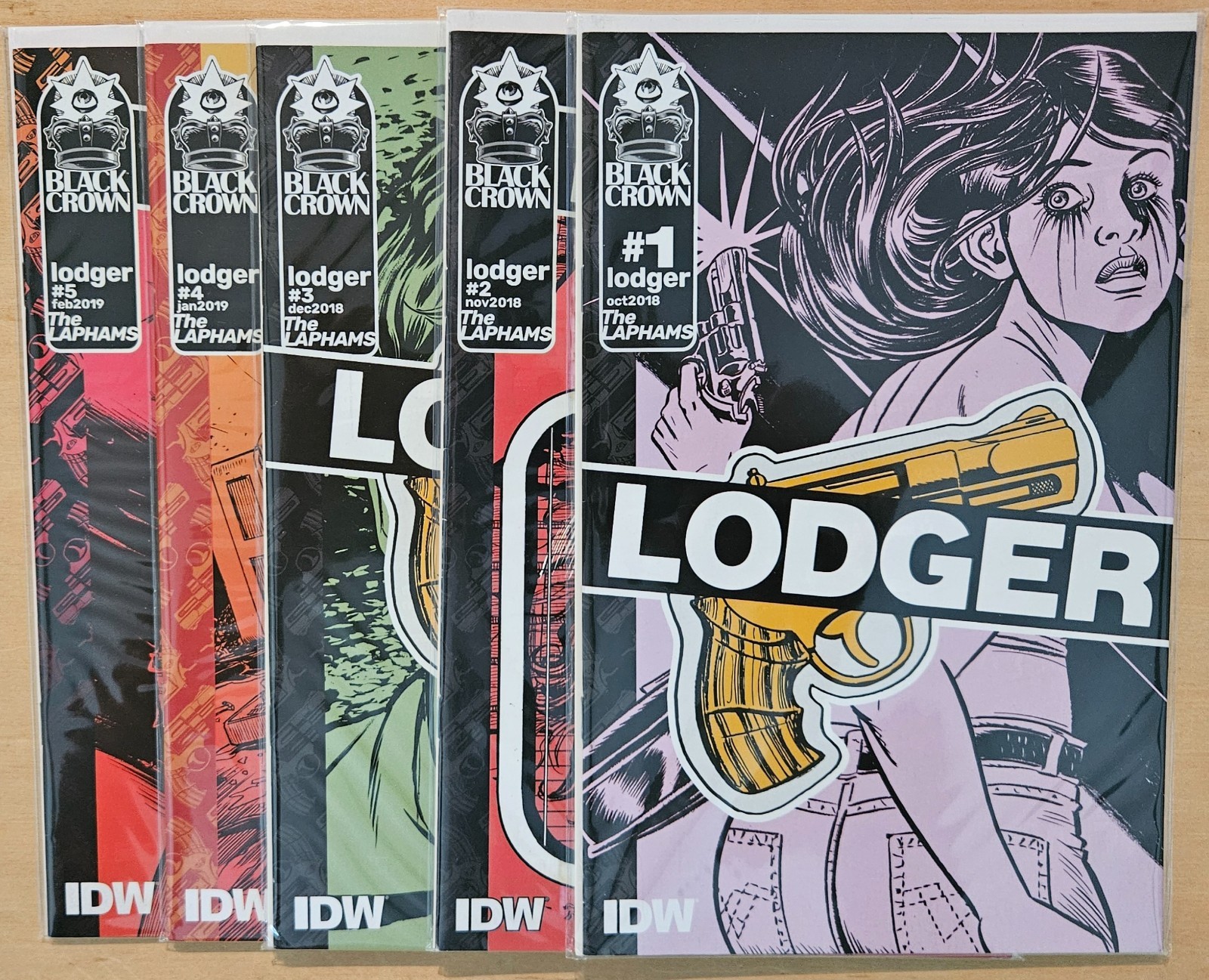Lodger #1-5, lotto di 5. IDW Comics, 2018, quasi nuovo.
