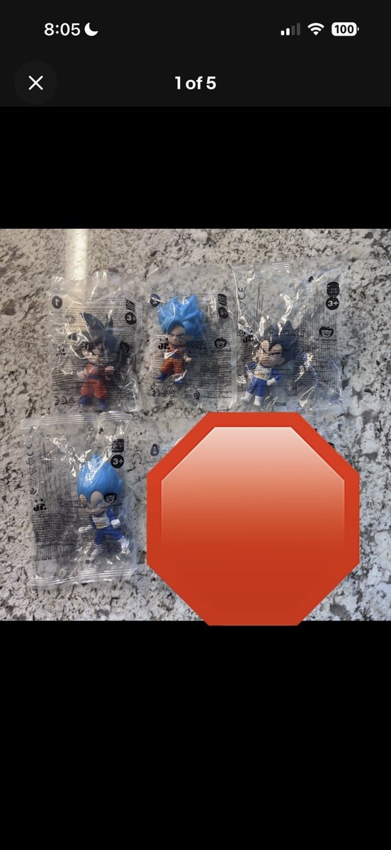 🔥HOT! Burger King x Dragon Ball Super set of 4 mini figures, brand new