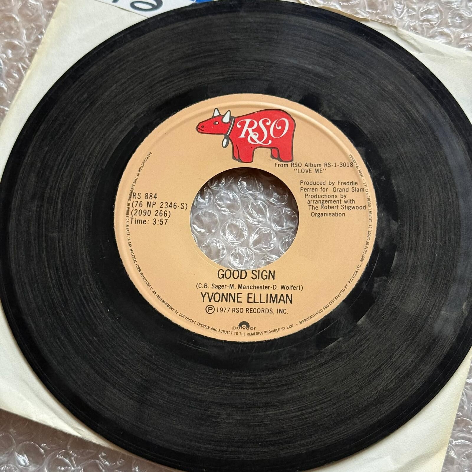 Yvonne Elliman - Good Sign 45rpm 7' Vinyl Record R73