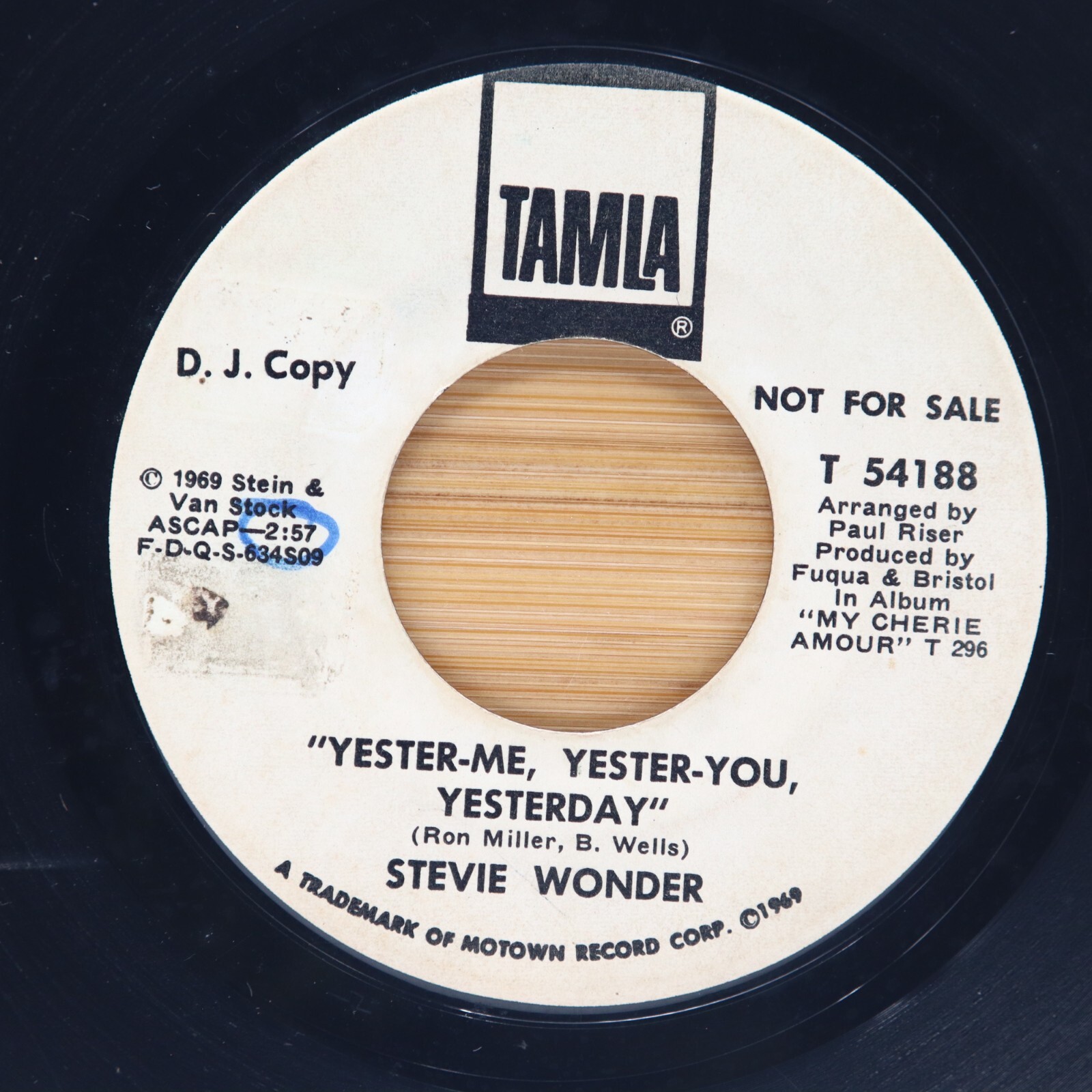 STEVIE WONDER - YESTER-ME, YESTER-YOU, YESTERDAY - SOUL 45 PROMO TAMLA